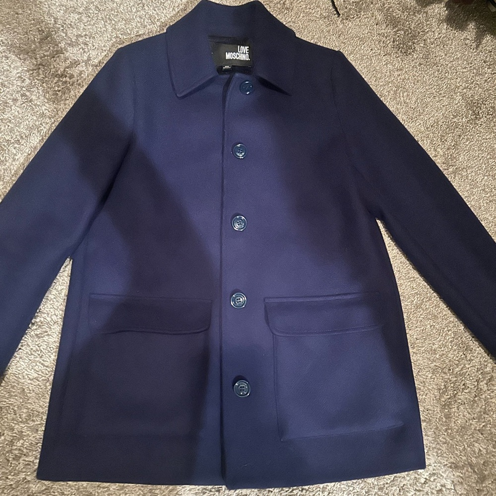 Love Moschino Navy Blue Coat